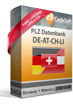 PLZ Datenbank Deutschland Österreich Schweiz